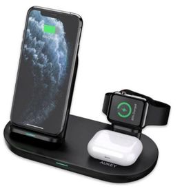 Aukey LC-A3 3 in 1 Siyah Kablosuz Şarj Cihazı