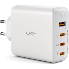 Aukey Pa-B7S-Wh 100W Dört Bağlantı Noktalı Pd Gan Duvar Şarj Cihazı Çoklayıcı & Dağıtıcı