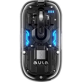 Aula AM210 Dual Mode Bluetooth ve Kablosuz 1600DPI Rgb Şeffaf Şarjlı Mouse