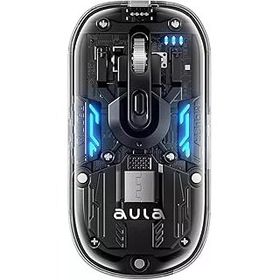 Aula AM210 Dual Mode Bluetooth ve Kablosuz 1600DPI Rgb Şeffaf Şarjlı Mouse