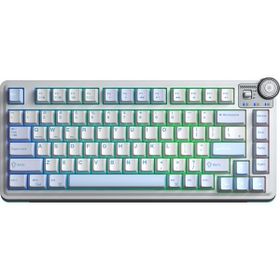 Aula AU75 3 Modlu Rgb Hot Swap Mekanik Tkl Star Vector Switch Kablosuz Makrolu Klavye Buz Mavisi