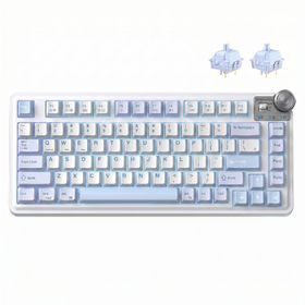 Aula AU75 3 Modlu Rgb Hot Swap Mekanik Tkl Star Vector Switch Kablosuz Makrolu Klavye Buz Mavisi