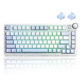Aula AU75 3 Modlu Rgb Hot Swap Mekanik Tkl Star Vector Switch Kablosuz Makrolu Klavye Buz Mavisi
