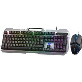 Aula F2023 Gaming Türkçe Q Rainbow Membran 2400DPL Oyuncu Klavye Mouse Set