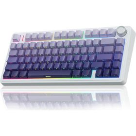 Aula F75 Gradyan Mor Mekanik RGB TKL Seiya Switch Kablosuz Makrolu Hot Swap Gaming Klavye