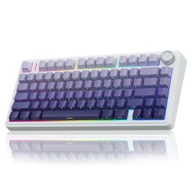 Aula F75 Gradyan Mor Mekanik RGB TKL Seiya Switch Kablosuz Makrolu Hot Swap Gaming Klavye
