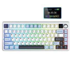 Aula F75 Lacivert Max Mekanik Rgb Tkl Reaper Switch Kablosuz Makrolu Hot Swap Klavye