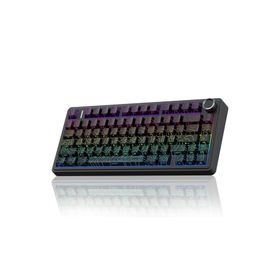 Aula F75 Siyah Desenli Mekanik RGB TKL Seiya Switch Kablosuz Makrolu Hot Swap Gaming Klavye