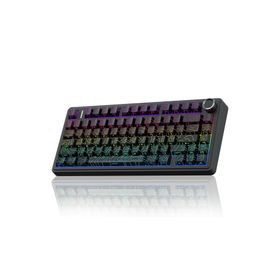 Aula F75 Siyah Desenli Mekanik RGB TKL Seiya Switch Kablosuz Makrolu Hot Swap Gaming Klavye