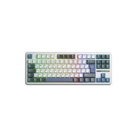 Aula F87 Mavi Pro Mekanik Rgb Tkl Graywood V4 Switch Kablosuz Makrolu Hot Swap Türkçe Q Klavye
