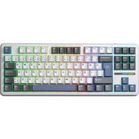Aula F87 Mavi Pro Mekanik Rgb Tkl Graywood V4 Switch Kablosuz Makrolu Hot Swap Türkçe Q Klavye