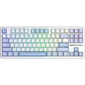 Aula F87 Pro Buz Mavi Mekanik Rgb Tkl Graywood V3 Switch Kablosuz Makrolu Hot Swap Klavye