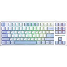 Aula F87 Pro Buz Mavi Mekanik Rgb Tkl Graywood V3 Switch Kablosuz Makrolu Hot Swap Klavye