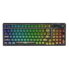 AULA F98 PRO OLED Ekranlı Makrolu Kablosuz RGB Hot-Swap Gasket Pre-Lubed Switch Mekanik Klavye