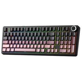 Aula F99 Pro Gradyan Pembe 3 Modlu RGB Hot Swap Mekanik Reaper Switch Kablosuz Makrolu Gaming Klavye