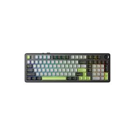 Aula F99 Pro Yeşil 3 Modlu RGB Hot Swap Mekanik GrayWood V3 Switch Kablosuz Makrolu Gaming Klavye