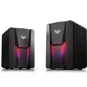 Aula N-108 1+1 USB AUX Stereo 2.0 RGB Masaüstü Oyuncu Hoparlör Ses Sistemi