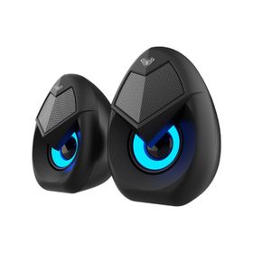 Aula N-69 2x3W Rgb LED Işıklı Masaüstü Oyuncu Laptop Pc Bilgisayar Hoparlörü