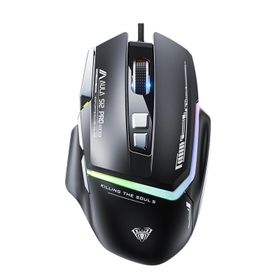 Aula S12 Pro 12800 Siyah DPI 8 Tuşlu Makrolu Kablolu Optik Gaming Oyuncu Mouse