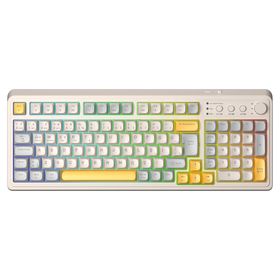 Aula S99 Retro RGB 3 Modlu Bluetooth Sarı Kablosuz Makrolu Q Klavye