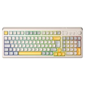 Aula S99 Retro RGB 3 Modlu Bluetooth Sarı Kablosuz Makrolu Q Klavye