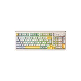 Aula S99 Retro RGB 3 Modlu Bluetooth Sarı Kablosuz Makrolu Q Klavye