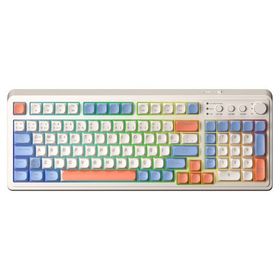 Aula S99 Turuncu Retro Rgb Gaming 3 Modlu Bluetooth Kablosuz Makrolu Türkçe Q Klavye