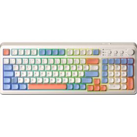 Aula S99 Turuncu Retro Rgb Gaming 3 Modlu Bluetooth Kablosuz Makrolu Türkçe Q Klavye