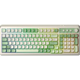 Aula S99 Yeşil Retro Rgb Gaming 3 Modlu Bluetooth Kablosuz Makrolu Türkçe Q Klavye