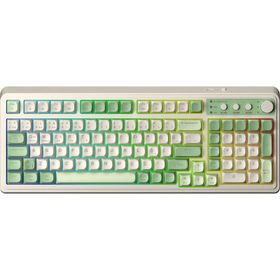 Aula S99 Yeşil Retro Rgb Gaming 3 Modlu Bluetooth Kablosuz Makrolu Türkçe Q Klavye