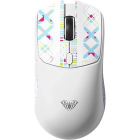 Aula SC580X LightWeight Beyaz Şarjlı Makrolu Ergonomik Optik Kablolu/Kablosuz Oyuncu Mouse