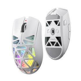 Aula SC620 Beyaz Optik Şarjlı Kablolu/Kablosuz Gaming Mouse