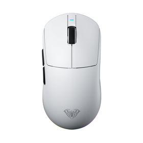 Aula V9 Pro Beyaz Optik Şarjlı Kablolu/Kablosuz Gaming Mouse
