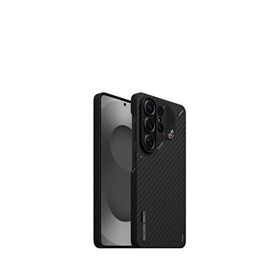 Aulumu Samsung Galaxy S26 Ultra Ultra Slim Siyah Aramid Fiber Magsafe Uyumlu Telefon Kılıfı