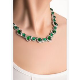 Aura Işıltısı 18 Ayar Beyaz Altın Kaplama 42 cm Gümüş Tasarım Gerdanlık