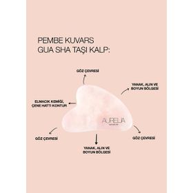 Aurelia Geneve Kalp Şekilli Pembe Kuvars Gua Sha Taşı