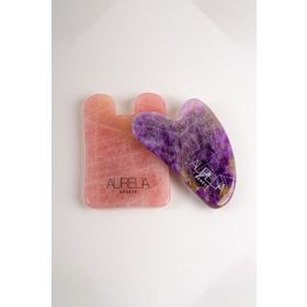Aurelia Geneve Pembe Kuvars Gua Sha Taş Seti