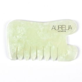 Aurelia Geneve Tarak Şekilli Gua Sha Yeşim Masaj Taşı