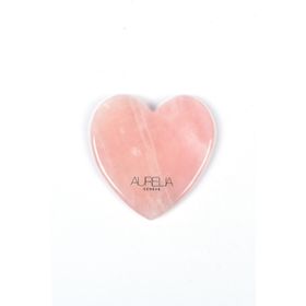 Aurelia Geneve Yassı Kalp Şekilli Pembe Kuvars Gua Sha Taşı