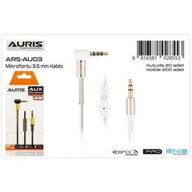 Auris ARS-AU03 AUX Mikrofonlu Kablo