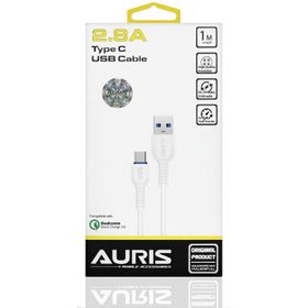 Auris ARS-CB08 2.8A Type-c Şarj Usb Kablo
