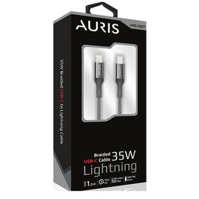 Auris ARS-CB27 Lightning USB-C Kumaş 35W Şarj ve Data Kablosu