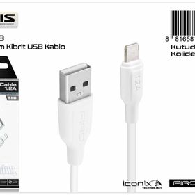 Auris ARS-CB33 Lightning 1 m Kibrit USB Kablo