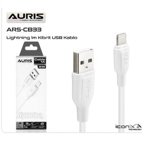 Auris ARS-CB33 Lightning 1 m Kibrit USB Kablo