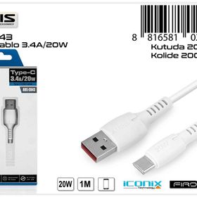 Auris ARS-CB43 20W 3.4A Type-C Kablo
