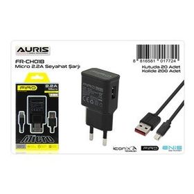 Auris ARS-CH01B Micro Set 2.2A Şarj Cihazı