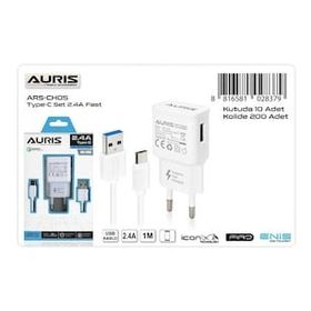 Auris ARS-CH05 Type-C Set 2.4A Şarj Cihazı
