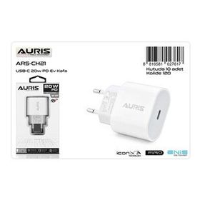 Auris ARS-CH21 Type-C Beyaz 20W PD Şarj Kafası