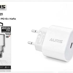 Auris ARS-CH21 Type-C Beyaz 20W PD Şarj Kafası