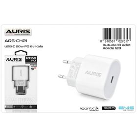 Auris ARS-CH21 Type-C Beyaz 20W PD Şarj Kafası